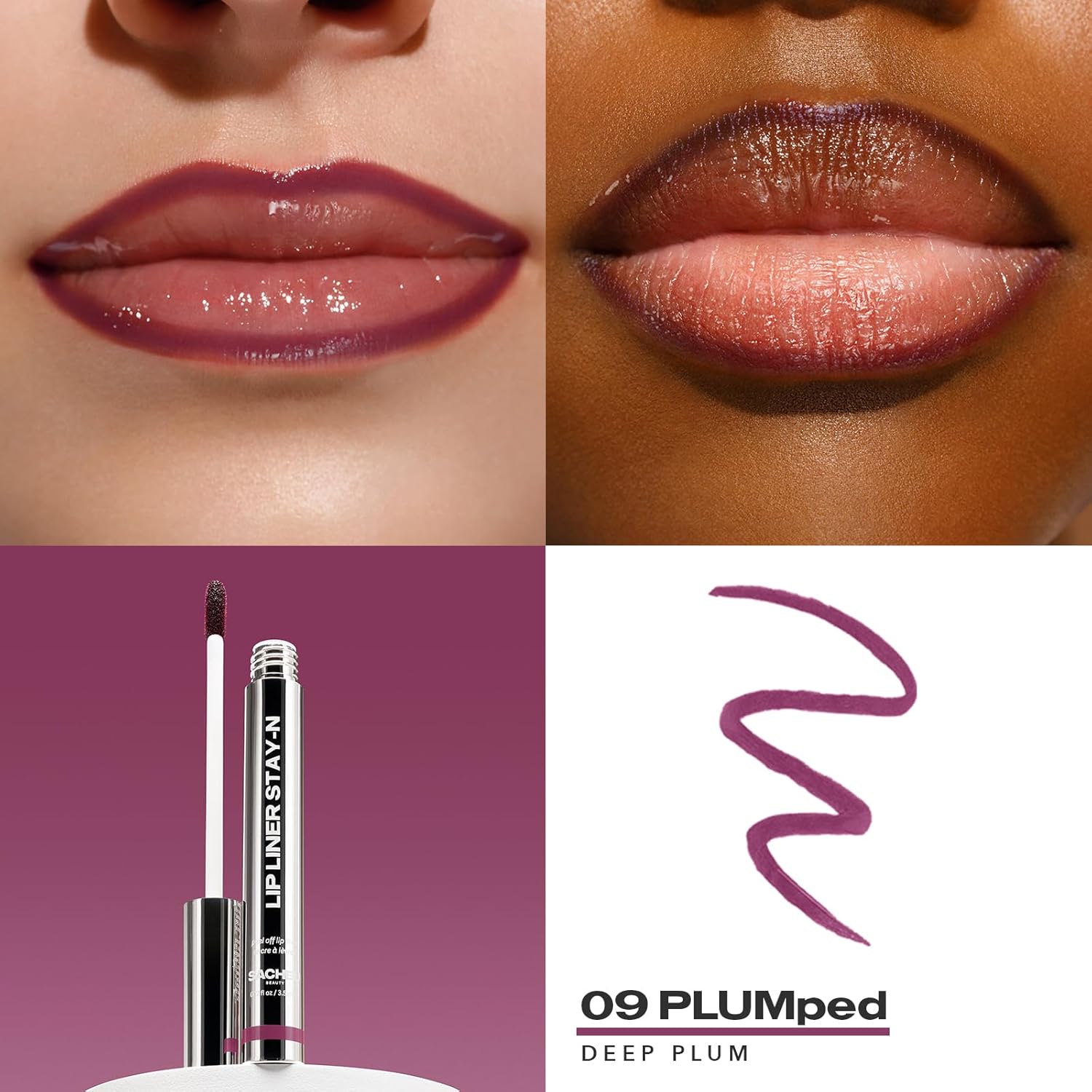 Sacheu Lip Liner Stay-N Peel Off Lip Stain — Long Lasting Matte Lip Tattoo Transfer Proof Lipstain Infused with Hyaluronic Acid & Vitamin E for All Skin Types