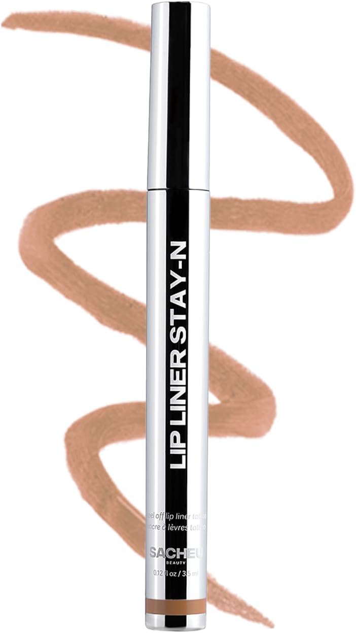Sacheu Lip Liner Stay-N Peel Off Lip Stain — Long Lasting Matte Lip Tattoo Transfer Proof Lipstain Infused with Hyaluronic Acid & Vitamin E for All Skin Types
