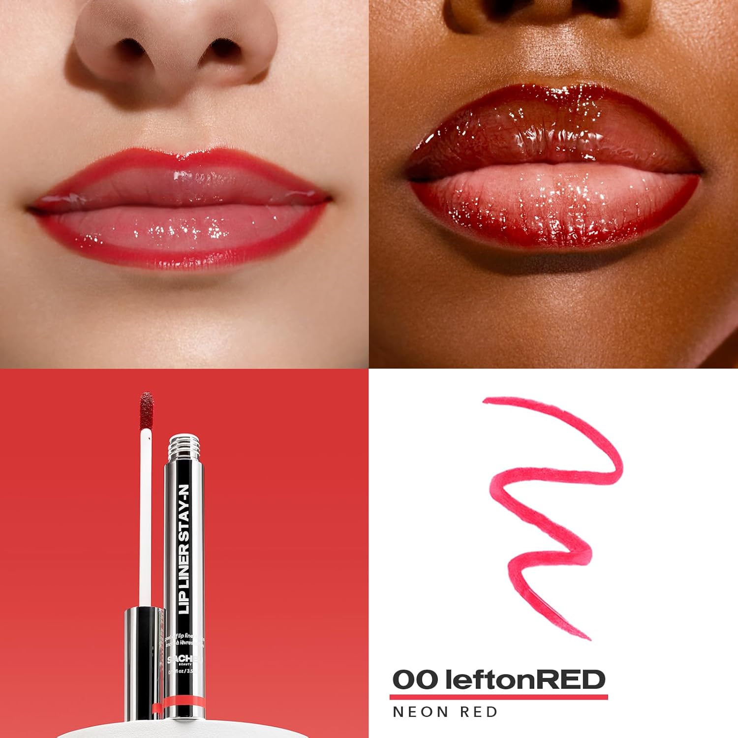 Sacheu Lip Liner Stay-N Peel Off Lip Stain — Long Lasting Matte Lip Tattoo Transfer Proof Lipstain Infused with Hyaluronic Acid & Vitamin E for All Skin Types