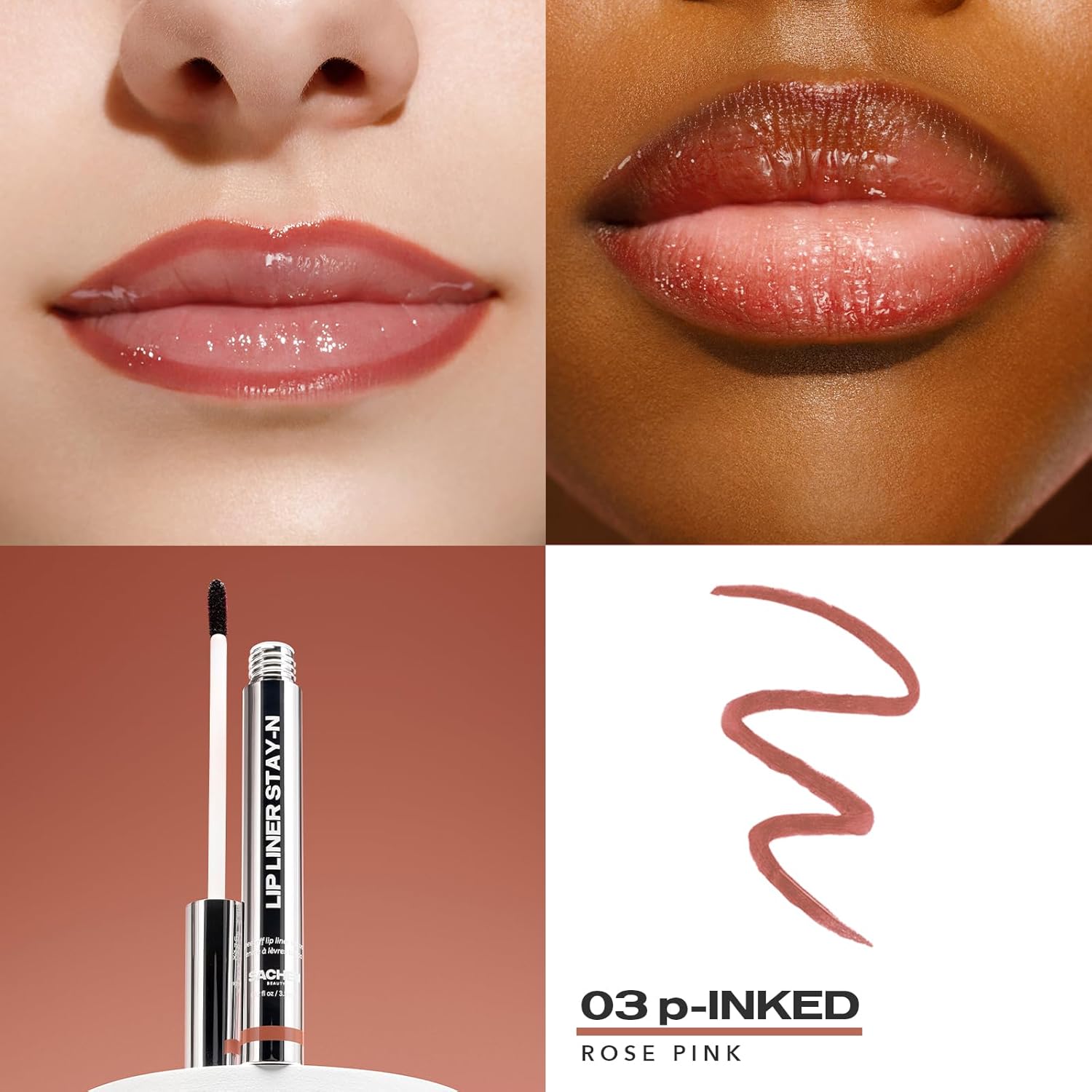 Sacheu Lip Liner Stay-N Peel Off Lip Stain — Long Lasting Matte Lip Tattoo Transfer Proof Lipstain Infused with Hyaluronic Acid & Vitamin E for All Skin Types