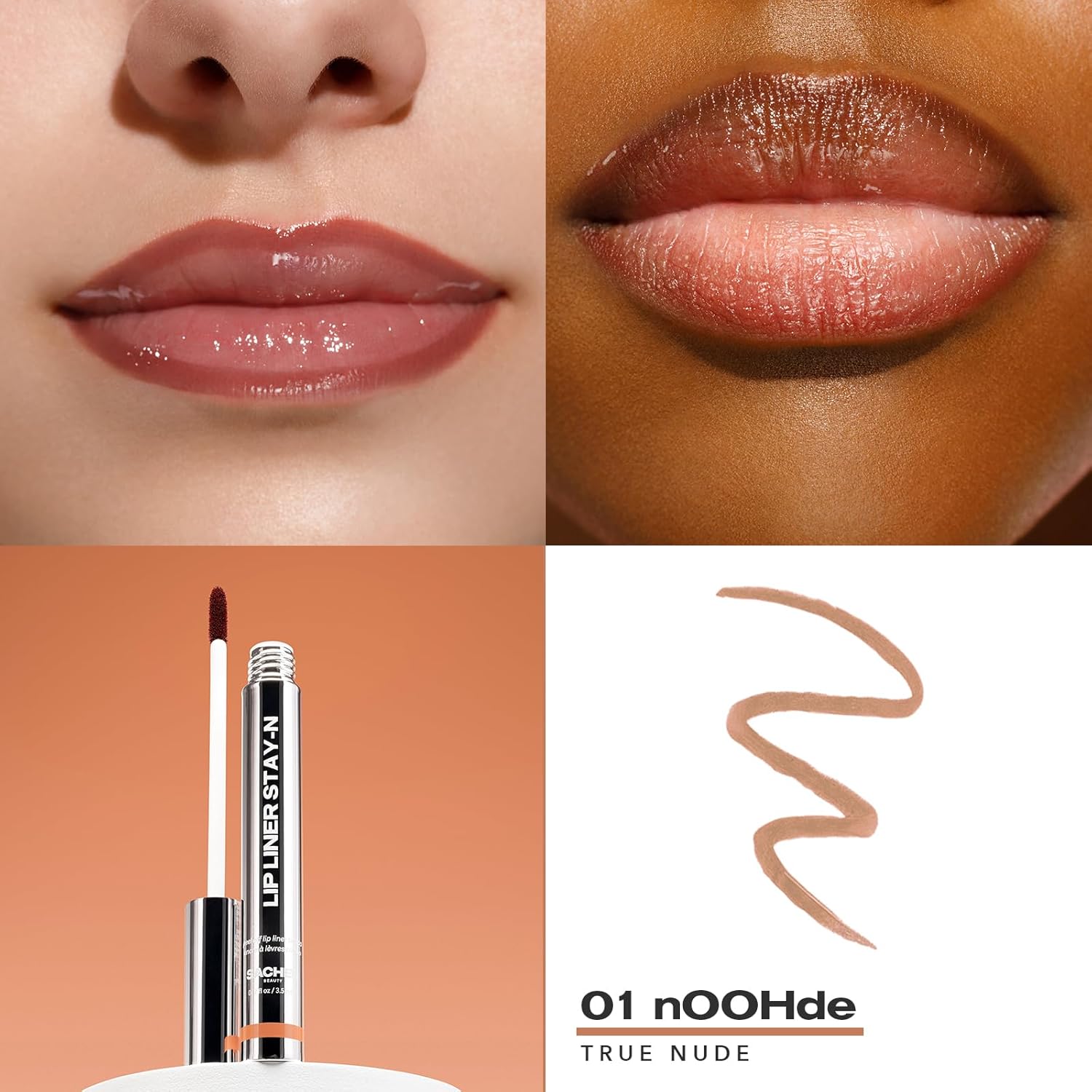 Sacheu Lip Liner Stay-N Peel Off Lip Stain — Long Lasting Matte Lip Tattoo Transfer Proof Lipstain Infused with Hyaluronic Acid & Vitamin E for All Skin Types