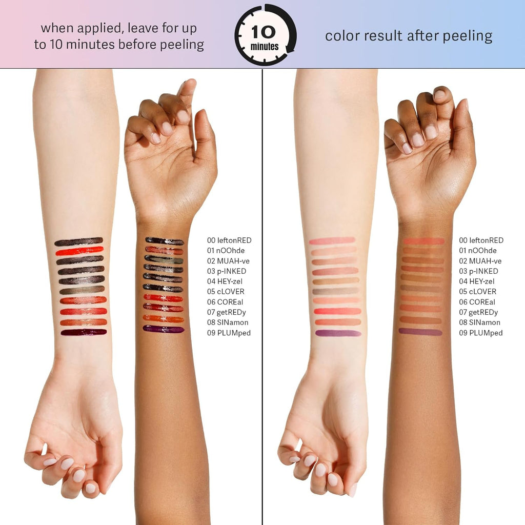 Sacheu Lip Liner Stay-N Peel Off Lip Stain — Long Lasting Matte Lip Tattoo Transfer Proof Lipstain Infused with Hyaluronic Acid & Vitamin E for All Skin Types