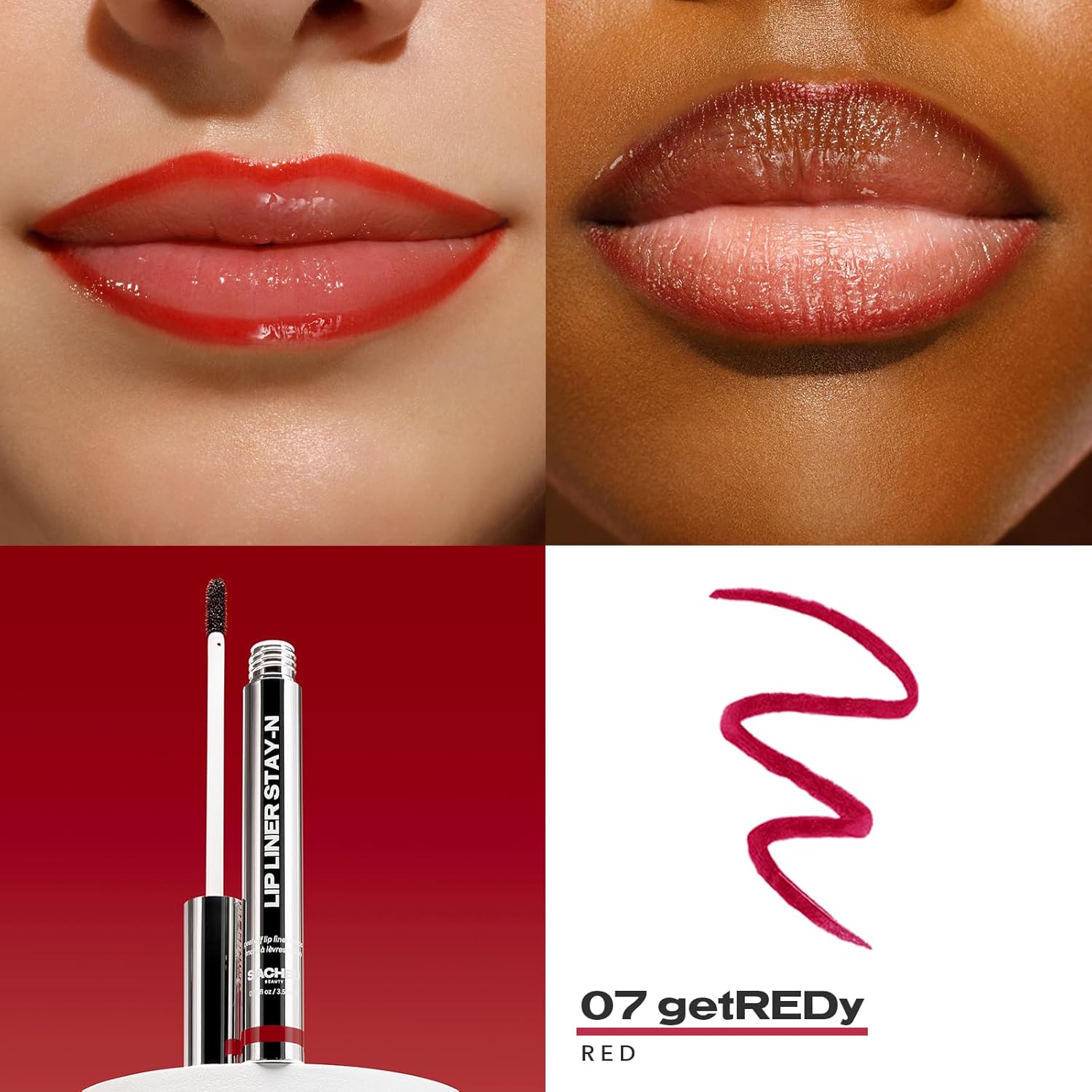 Sacheu Lip Liner Stay-N Peel Off Lip Stain — Long Lasting Matte Lip Tattoo Transfer Proof Lipstain Infused with Hyaluronic Acid & Vitamin E for All Skin Types
