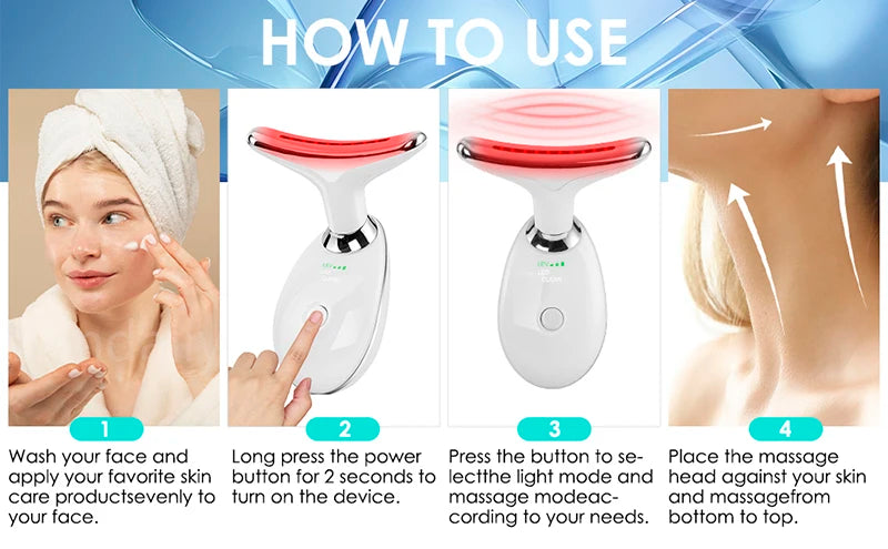 Anti Wrinkle Facial Massager Neck Face Beauty Device Skin Tighten Facial Lift Device Reduce Double Chin Skin Care Tool | Westo Voga